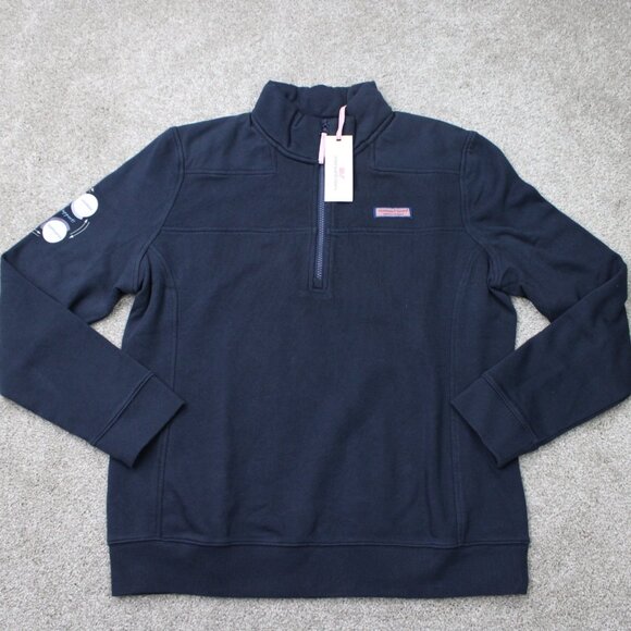 Vineyard Vines Sweatshirt NWT Mens Large Blue Collegiate Shep Shirt Ford Logo - Picture 1 of 16